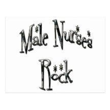 Male Nurses Rock Postcard