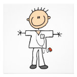 Male Stick Figure Nurse T-shirts and Gifts Invitations