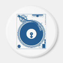 Male Symbol Turntable Deck - DJ Disc Jockey Refrigerator Magnets