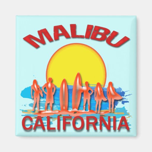 MALIBU BEACH CALIFORNIA REFRIGERATOR MAGNET