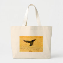 Mallard Duck Landing On Water Bags