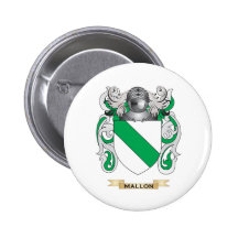 Mallon Coat of Arms (Family Crest) Pinback Buttons