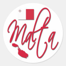 Malta Round Sticker