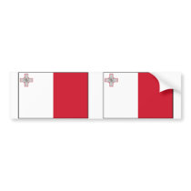 Malta With Border, Malta flag bumper stickers