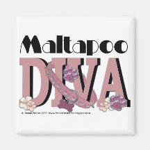MaltaPoo DIVA Refrigerator Magnet
