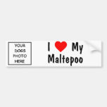 Maltepoo Bumper Sticker