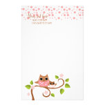 Mama and Baby Owl Custom Stationery