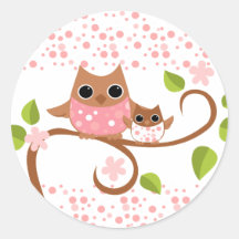 Mama and Baby Owl Stickers