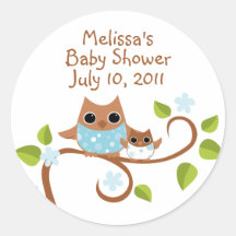 Mama and Baby Owls Sticker