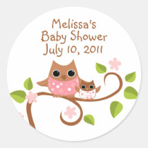 Mama and Baby Owls Stickers