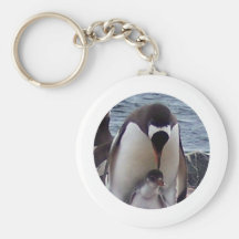 Mama and Baby Penguin Keychain