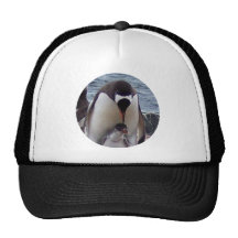 Mama and Baby Penguin Trucker Hat