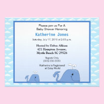 Mama and Baby Whale Baby Shower Invitation invitations