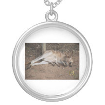 Mama Kangaroo with Joey in Pouch Personalised Necklace
