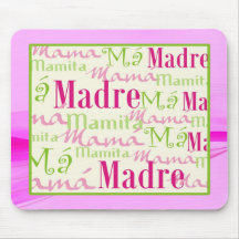 Mama/Mamacita Green & Pink Mousepad
