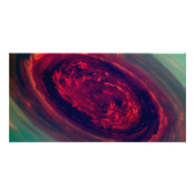 Mammoth Red Storm on Planet Saturn Photo Card Template