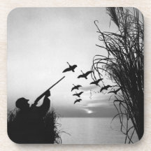 Man Duck Hunting Drink Coasters