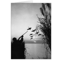 Man Duck Hunting Greeting Card