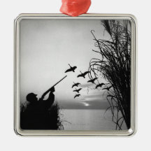 Man Duck Hunting Ornaments