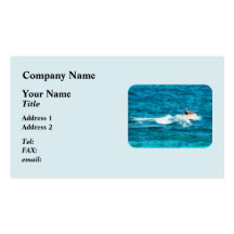 Man Jet Skiing Business Card Template