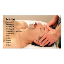 Man Massaging Male Face Business Card Template