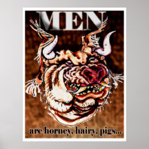 man pig print