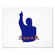 man pointing up shadow speak text blue orange photograph