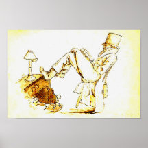 Man Reading - sketch Posters