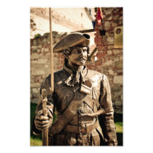 Man statue photo print