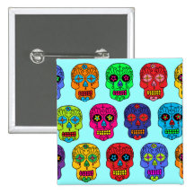 Man & Woman Sugar Skulls Pin