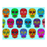 Man & Woman Sugar Skulls Postcards