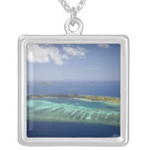 Mana Island and coral reef, Mamanuca Islands Pendant