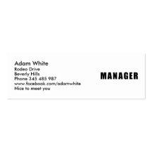 Manager Business Card Template