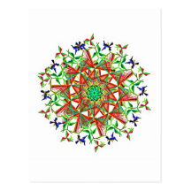 mandala burst post card