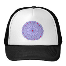 Mandala Inspired Lavender Flower Mesh Hats