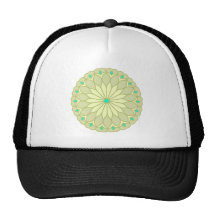 Mandala Inspired Subtle Cream Flower Hats