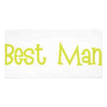 Mandi-BestMan-Ylw Personalized Photo Card