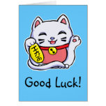 Maneki Neko Lucky cat template Card