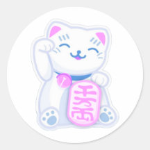 maneki neko pastel sticker