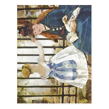 Manet, Edouard Eisenbahn 1872-1873 Technique ?l au Postcards