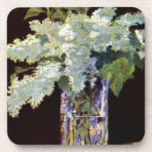 Manet Still Life White Lilacs Coaster