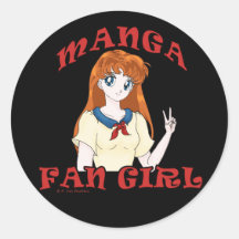 Manga Fan Girl Stickers