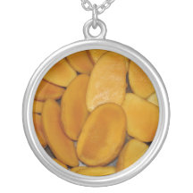 Mango slices personalized necklace