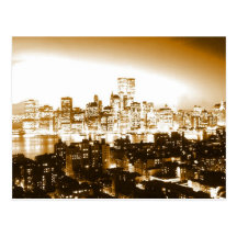 Manhattan New York Post Card
