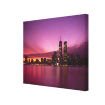 Manhattan Skyline and Hudson River, New York, 2 Stretched Canvas Prints