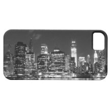Manhattan Skyline At Night, New York City iPhone 5 Covers