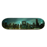 Manhattan Skyline at Night Skate Deck