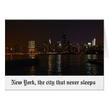Manhattan Skyline invitation Greeting Cards