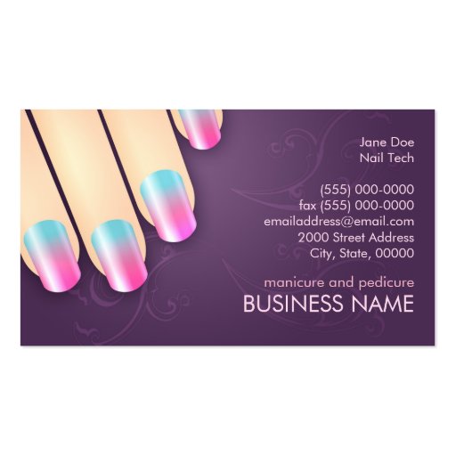 Manicurist Business Card Template manicurist business appointment card template zazzle Manicurist Business Card Template manicurist business appointment card template zazzle