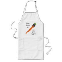 Manly fancy carrot with a handlebar moustache aprons